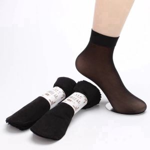 10 Pairs Womens Stockings Short Socks Thin Crystal Transparent Silk Socks Ankle Low Cut Socks