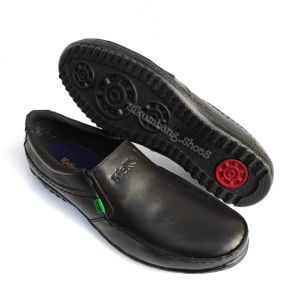 Sepatu Slip On Kickers Pria Kulit Asli Sepatu Kulit Cowok Formal