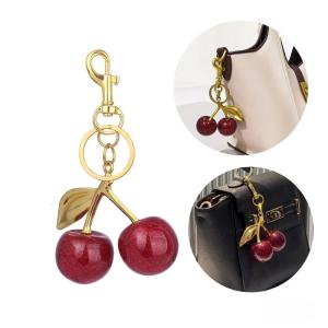 Fashion Cherry Keychain Versatile Cherry Pendant Keyring For Women Backpack Decoration Accessories
