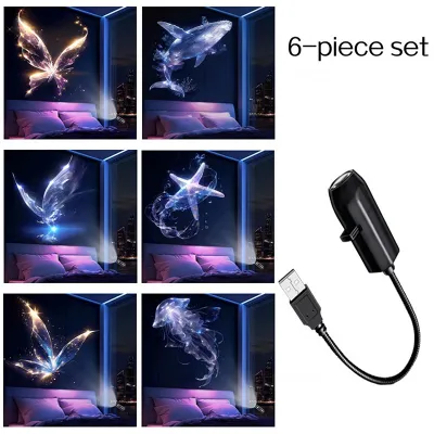 QIUWU 5V USB Cắm Trong Hành Tinh Chiếu Đèn Trong Nhà Trang Trí Trần Bầu Không Khí Ánh Sáng Đầy Sao Bầu Trời Đèn Ánh Sáng Ban Đêm Thiên Hà Chiếu