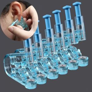 538TD Creative Body Jewelry One-time Transparent Blue Nasal Nail Wear Earring Ear Nail Tool Nose Ear Piercing Tool Earring Piercer Machine Wearing Ear Device