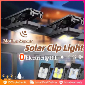 Solar Motion Sensor LED Clip Light Waterproof Home Courtyard Garden Lighting Outdoor Clip Lights
