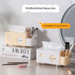 MMLUCK with Spring Storage Box Large Capacity Space Saving Napkin Dispenser Creative Smooth Extraction Tissue Box Household