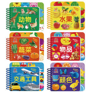 DangDang Tear-Resistant Early Education Flip Cards Set of 6 Bilingual English Chinese