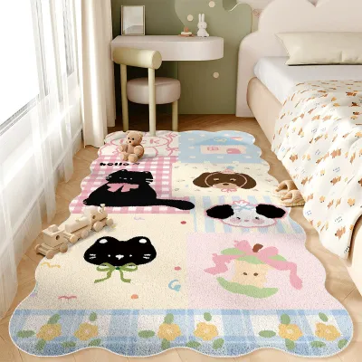 【NANA.1】พรมข้างเตียงนอน 40x120cm รูปการ์ตูนน่ารัก นุ่มหนากันเย็น ทนสกปรกป้องฝุ่น สำหรับห้องนอน