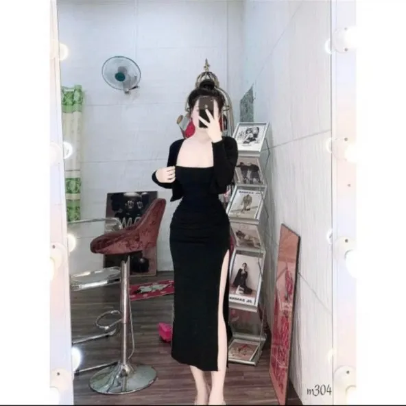 Đầm Body Len Tăm Dài Tay Co Dãn Hàng Loại 1Chất Len Dày Đẹp, Váy Ôm Dự Tiệc Thu  Đông Chất Len Mềm Dày Mịn | Shopee Việt Nam