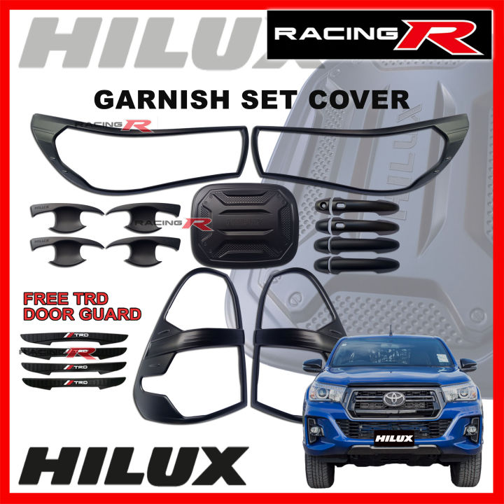 Toyota Hilux Conquest 2019 to 2020 Garnish Cover Combo Set Matte Black Free TRD Door Guard Car Accessories Easy Install Door Handle Cover Abs Plastic Car Accessories Lazada Lazada PH