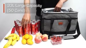 HusayTech 16L/30L Insulated Cooler Bag Leakproof Collapsible Picnic Bag Keeps Cold 15H & Warm 6H