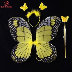 ชุดชุดปีกผีเสื้อเด็กผู้หญิง BC 3/4ชิ้นไม้กายสิทธิ์ผีเสื้อชุดงานปาร์ตี้ฮาโลวีนอุปกรณ์ประกอบฉากนางฟ้าสำหรับเด็กอุปกรณ์ประกอบฉากคริสต์มาสการถ่ายภาพ