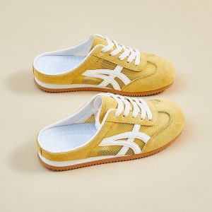 [Free Shipping] WomenS Summer Outdoor Sandals Mesh Thick-Soled Slip-On Mules Closed-Toe Half-Slippers 2026 New Casual Shoes