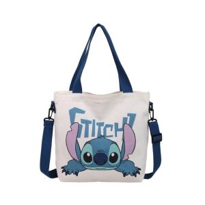 DINAH Cartoon Peripheral Stitch Totes Bag Cute Large Capacity Canvas Commuting Bag Minimalist Solid Color Underarm Bag Female