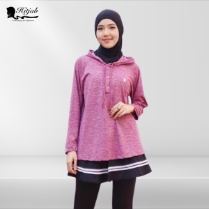 Hitjab - Baju Olahraga Wanita Muslimah Tangan Panjang Kancing Jumbo Gym Fitness Pound Fit Yoga Maraton Padel 0062
