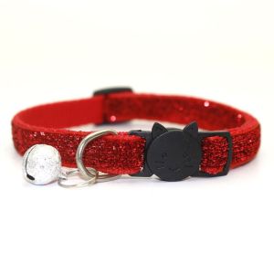 New cross-borderdecorative collar cat collar bell collar glitter velvet puppy collar pet supplies