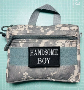Patch_Velcro dán Handsome Boy - Trai Đẹp thêu tinh xảo mặt gai để dán lên quần áo