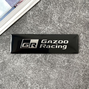 Toyota Car Aluminum Metal Sticker GR GAZOO Racing Sport Logo Body Sticker GR Alloy Emblem Modified Window Rear Trunk Rearview Mirror Bumper Waterproof Decal Badges Car Accessories