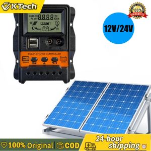 【Free Shipping】 Dual USB Solar Charge Controller 12V 24V with LCD Display for Safe and Efficient Solar Power Management