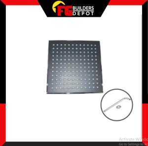 SHARK SF 2524 Rain Shower Head Square 8" With Ss Arm 18"