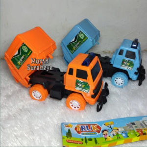 Mainan Truck Sampah Bagian Belakang Bisa Di Buka Manual MC 04 | Mainan Anak Dump Truck Crane Sampah Kebersihan Bagus Dan Berkualitas | Mainan Anak Murah Dan Keren Terbaru Truk Dump Bak Pengangkut Sampah Kemasan Kantong Murah