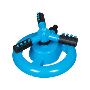 Garden Automatic Rotating Sprinkler Round Nozzle Chassis Plastic Garden Sprinkler