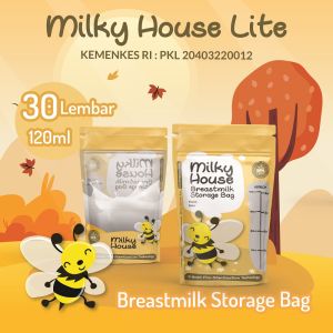 Milky House Kantong ASI 120mL Isi 30 Pcs || KEMENKES RI PKL 20403220012 || Breast Milk Storage Bags || KANTONG ASI