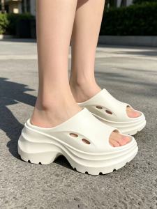 Free Shipping WomenS Thick-Soled Slippers Summer EVA Clogs Fashionable And Versatile One-Strap Sandals Outdoor Casual Shoes