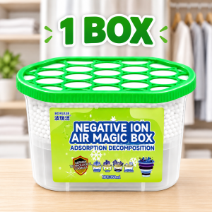 Negative Ion Air Magic Box 350ml Odor Absorber Deodorizer Moisture Absorber Room Freshener for Bedroom Bathroom Closet Wardrobe Shoe Cabinet Home