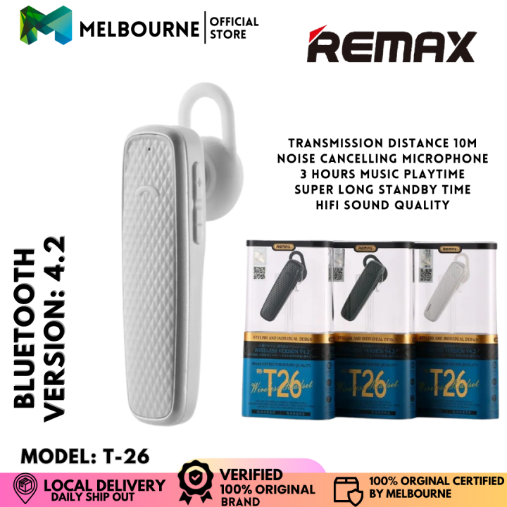 Remax RB-T26 HD Voice Wireless Bluetooth Earbuds Version: 4.2 Headset ...