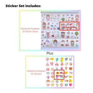 🇸🇬 Waterproof Stickers Cute Cartoon Water Cup Insulation Cup Stickers Helmet Cell Phone Refrigerator Stickers 3D DIY