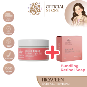 Hiqween (Bundling) RETINOL NIGHT GEL MASK + RETINOL SOAP