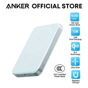 3C Power Bank Anker MagGo Powerbank CCC 10000mAh Slim Qi2 15W Magnetic Portable Wireless Charger A1664