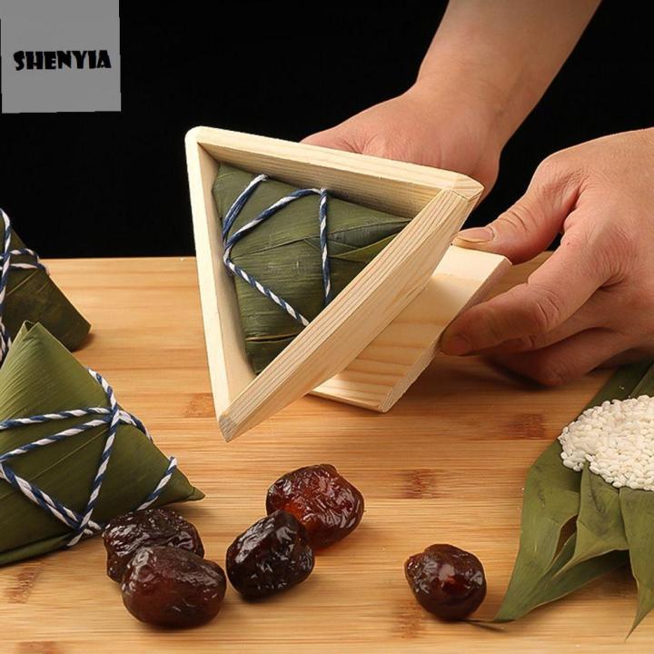 SHENYIA Sushi Natural Homemade Wooden Zongzi Maker Rice-Pudding Mould ...