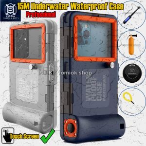 [SHELLBOX] 2023เคสโทรศัพท์สำหรับว่ายน้ำ/ดำน้ำระดับมืออาชีพเคสอเนกประสงค์สำหรับ6.9นิ้วกันน้ำลึกลึกมาก15เมตรสำหรับโทรศัพท์มือถือ S24 S23อัลตร้า/15 13 Ultra/Reno 11/Note 12 Pro/A34/พิกเซล7 Pro/ X90