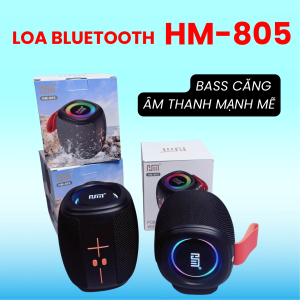 Loa Bluetooth HM805 Pin Lâu Âm Bass Mạnh Mẽ Thích Hợp Nghe Nhạc Trong Nhà – Ngoài Trời – Hồ Bơi