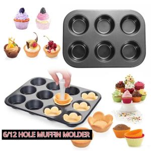 6/12Holes Non-Stick Muffin Baking Tray 3OZ Cupcake Pan Cupcake Mold Baking Pan Bakeware Kitchen Supplies