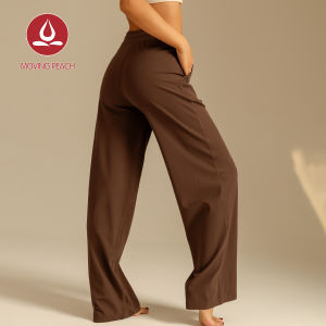 Di chuyển quần ống rộng đào Phụ Nữ Eo cao quần thể thao dáng rộng túi bên có thể điều chỉnh phía trước cinching mềm mại và không trọng lượng chống Đóng cọc đàn hồi cao mặc hàng ngày yoga chạy bộ elc2