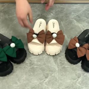 [Free Shipping] WomenS Outdoor PVC Flat Sandals 2025 New Style Fashionable One-Strap Thick-Soled Sandals For Women