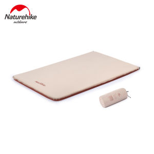 Naturehike Glamping 6cm Thickened Sponge Automatic Inflatable Mattress Sleeping Pad 200*132*6cm 30D Elastic Cloth Silent Pongee Fabric Portable 3.6kg Camping Mat NH21FCD11