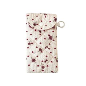NOBLELUX Bow-print Eyeglasses Storage Bag Crush Proof Soft Padded Glasses Case  Anti Scratch Travel Sunglasses Protective Cover