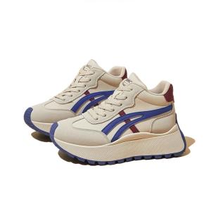 2026สไตล์ใหม่ พื้นหนารองเท้าผ้าใบผู้หญิงลำลอง รองเท้าเชือกถัก all-match รองเท้าผ้าใบแฟชั่น จัดส่งภายใน 24 ชั่วโมง