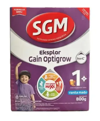 SGM Eksplor Gain Optigrow 800 g Vanila Madu - Susu Pertumbuhan