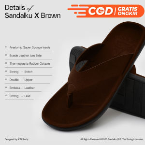 Sandal Pria Sandalku X Brown