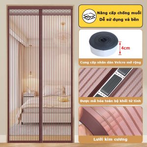 Rèm Cửa Lưới Chống Muỗi Côn Trùng cửa chính Nam Châm Tự Dính không khoan đục - Rèm lưới chống muỗi tự động