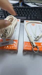 abodos Phone Lanyard Cable USB-C to USB-C 240W PD Fast Charging Data Transfer Durable Braided Strap 30CM 120CM