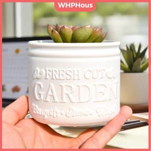 WHPHous Flower Pot Round Planters Succulents Plant Pot Office Desktop Balcony Home Garden Decoration Outdoor Potted