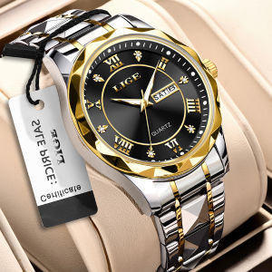 LIGE 2024 Original Watches for Men and Woman Fashion Casual Stainess Steel Waterproof Luminous Week Quartz Watch