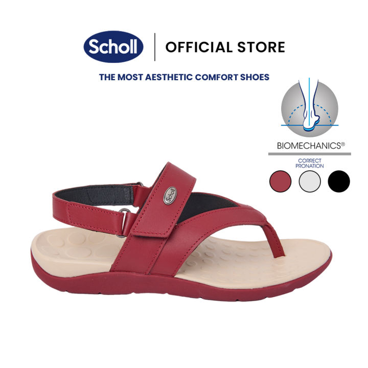 SCHOLL Womens Sandals Scalloped Heel Biom Nova Model 2F-B401 Kasut