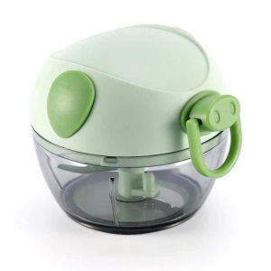 Máy xay tỏi ớt Mini cầm tay máy xay kéo dây hình con heo màu xanh Cute đa năng Tiện Lợi