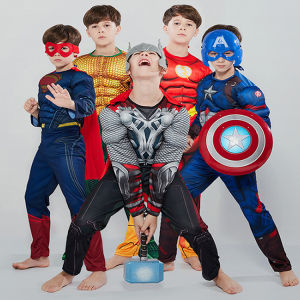 Kids Costume/Childrens Muscle Garment/ Captain America/ Spider Man/ Iron Man/Cosplay for Boy and Girls
