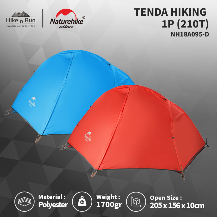 TENDA CAMPING CYCLING ULTRALIGHT 1 2 ORANG NATUREHIKE NH18A095-D HIKING TENT SPIDER 1P 2P 210T