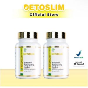 Kapsul Detoslim 2 Botol Kapsul Penurun Berat Badan Kapsul Diet Detoslim